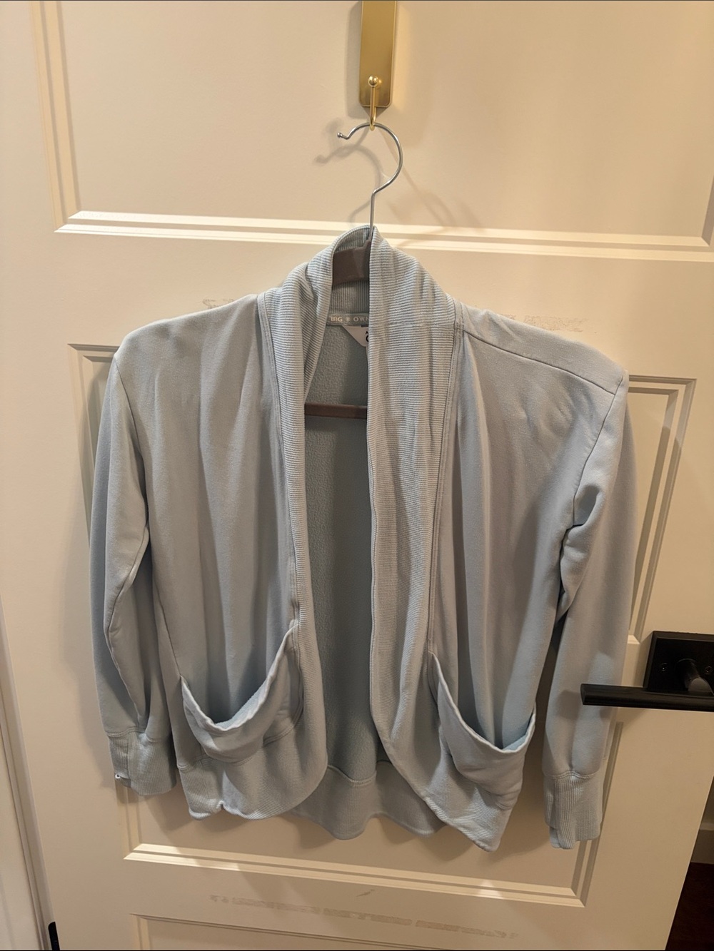 Light Blue Open-Front Girl's Cardigan Jacket